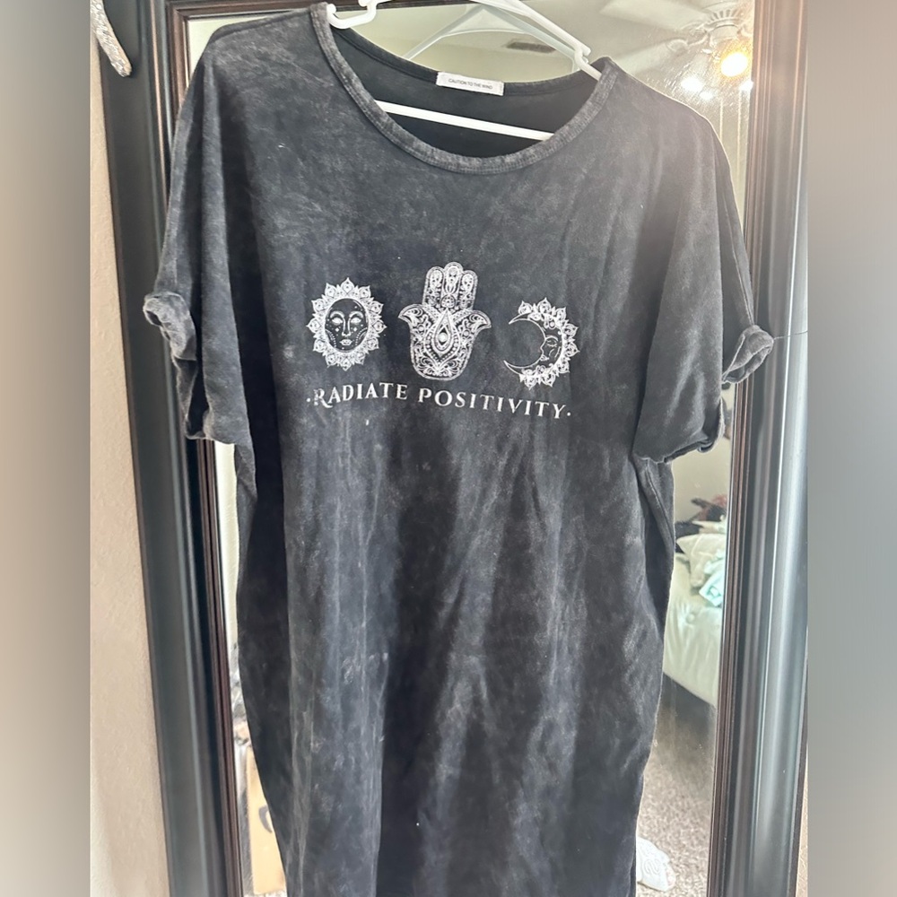 Medium Grey T-shirt Dress Preowned